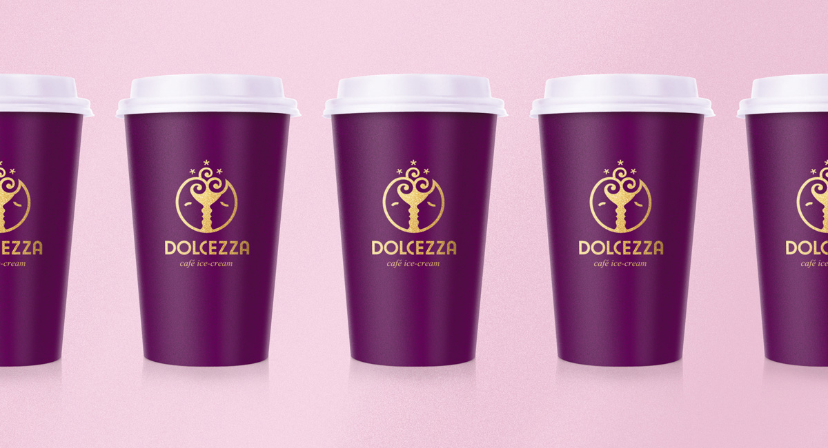 Дизайн логотипа для кафе итальянского мороженого Dolcezza