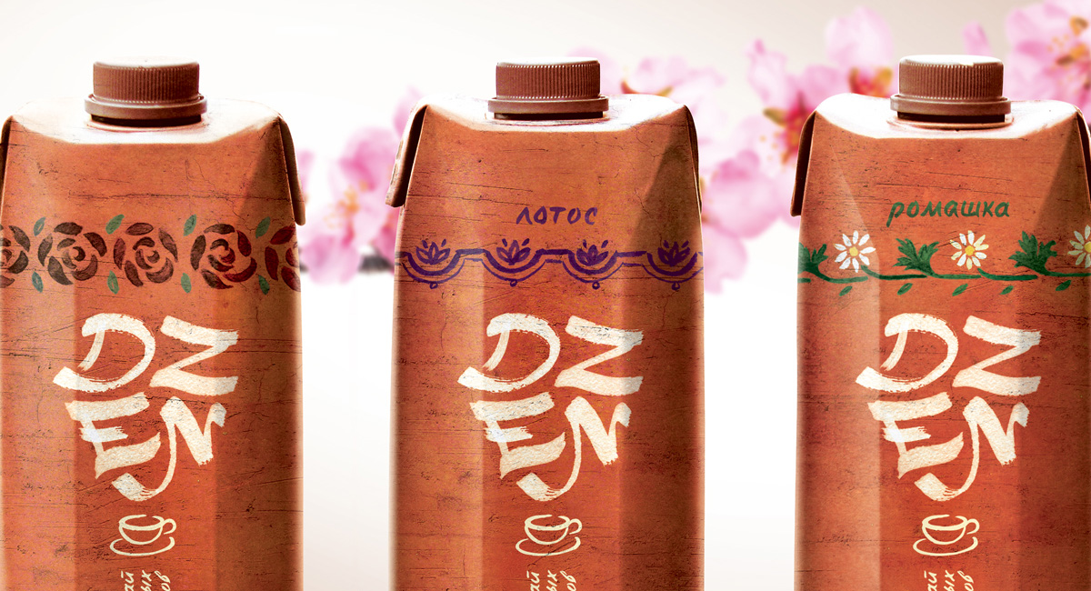 Холодный чай Dzen. Дизайн упаковки