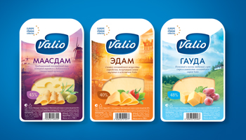 Сыр Valio. Дизайн упаковки